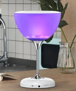 Alternative view of desk lamp wireless music