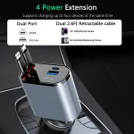 Fast Car Retractable Car Charger - Image 2