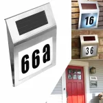 House Number Wall Lamp Solar LED