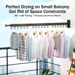 Retractable Cloth Drying Rack - Image 2