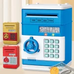 Creative Piggy Bank Automatic Mini Safe Coins Cash Saving Money Box Password Counter Code Key Lock Coin Bank ATM Child Gift - Image 5