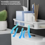 Toilet Rack No Drilling Shelf Above The Toilet Tank Bathroom Kitchen Storage Rack Shampoo Storage Holder Bathroom Accessories - Image 2