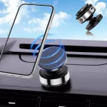 360° Vacuum Phone Holder Electric Vacuum Magnetic Suction Cup Car Phone Holder Stand Mount 360° Rotation - Image 4