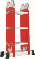 Multi-purpose retractable step scaffold, aluminum telescopic extension ladder, EN131 - Image 2