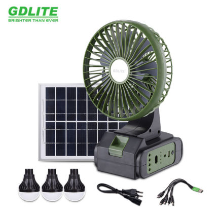 Solar Rechargeable Power Electric Fan