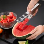 Effortless Watermelon Cubes: Stainless Steel Slicer