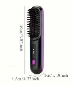 Cordless Hair Comb: Rapid Heat & LED Display Elegance