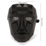 Halloween Boss Helmet: Durable Black PVC Mask