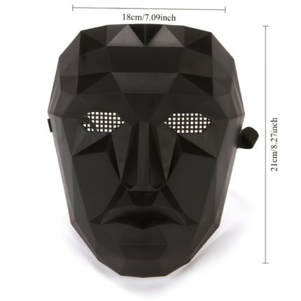 Halloween Boss Helmet: Durable Black PVC Mask