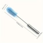 Silicone Rotating Bottle Brush with Stainless Steel Handle - Image 4