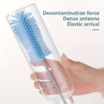 Silicone Rotating Bottle Brush with Stainless Steel Handle - Image 2