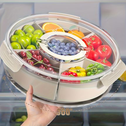 360° Rotating Snack Organizer for Picnics & Parties