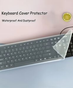 Transparent Silicone Keyboard Cover 2-Pack: Dust & Water