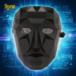 Halloween Boss Helmet: Durable Black PVC Mask - Image 6