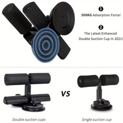 Portable Dual Suction Sit-Up Bar for Core Workouts