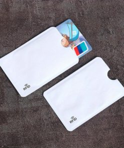 Black RFID Shielding Card Sleeves, 10-Pack Secure Holders