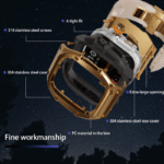 Luxury Silicone Band & Steel Case for Apple Watch 49 mm - Image 11