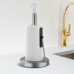 Stainless Steel Kitchen Towel Holder with Spray Bottle