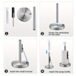 Stainless Steel Kitchen Towel Holder with Spray Bottle - Image 8