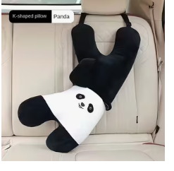 Dino-Cat Plush Car Pillow: Cozy Head Support Cushion