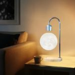 Floating Moon Lamp with Wooden Base, 3 D Printed LED - Image 4