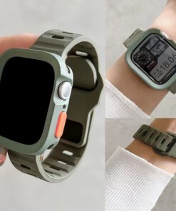 Silicone Sport Band for Apple Watch Series 4-8