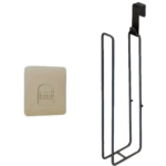 Space-Saving Metal Toilet Roll Holder with Adhesive Hook - Image 4
