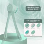 Electric Dual Handle Bath Brush with 5 Heads & USB Charging - Image 3