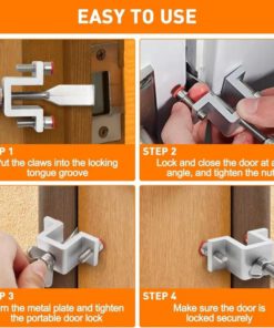 Alternative view of Compact Stainless Steel Travel Door Lock - Ultimate Security