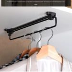 Modern Telescopic Wardrobe Hanger Rod - Durable Metal - Image 4