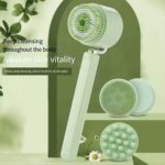 Electric Body Bath Brush with Extended Handle, Green - Image 4