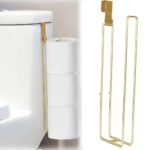 Space-Saving Metal Toilet Roll Holder with Adhesive Hook - Image 3