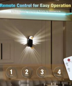 Alternative view of Eagle Wall Lamp with Remote & Magnetic Base