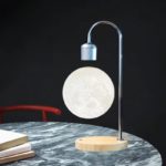Floating Moon Lamp with Wooden Base, 3 D Printed LED - Image 6