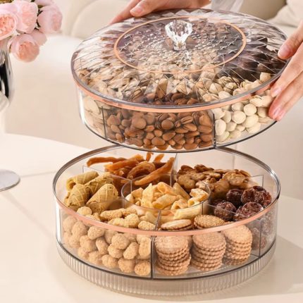 PET Rotatable Snack Storage Box - Space Saver