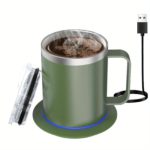 Smart Electric Coffee Mug Warmer Set for Desk Use - Image 9