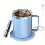 Smart Electric Coffee Mug Warmer Set for Desk Use - Image 7