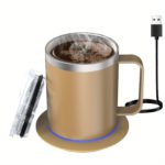 Smart Electric Coffee Mug Warmer Set for Desk Use - Image 14