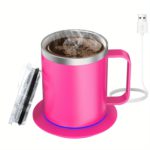 Smart Electric Coffee Mug Warmer Set for Desk Use - Image 11