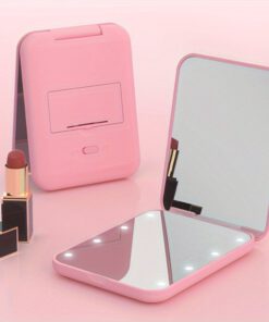 Travel-Friendly LED Makeup Mirror with 1 X/3 X Magnification