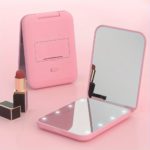 Travel-Friendly LED Makeup Mirror with 1 X/3 X Magnification