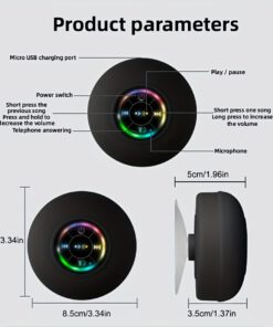 Alternative view of Portable Suction Cup Speaker, 2 hr Play, Bluetooth 5.0