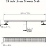 SUS304 Stainless Steel Linear Shower Drain with Fast Flow - Image 4