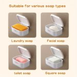 Space-Saving Leakproof Soap Dish with Secure Lid - صورة 11