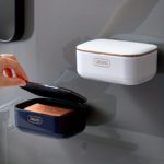 Space-Saving Leakproof Soap Dish with Secure Lid