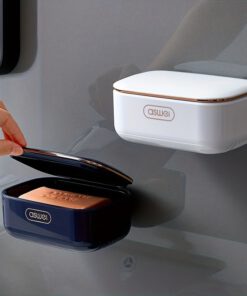 Space-Saving Leakproof Soap Dish with Secure Lid