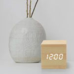 Smart Wooden Alarm Clock with Voice Control LED Display - Image 2