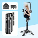 Compact 3-in-1 Wireless Selfie Stick with USB Charging - Image 4