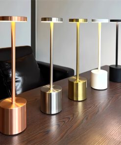 Sleek Touch LED Desk Lamp: 3-Color Wireless Light