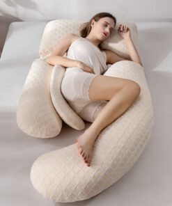 Ultimate Comfort U-Shaped Pregnancy Pillow Beige